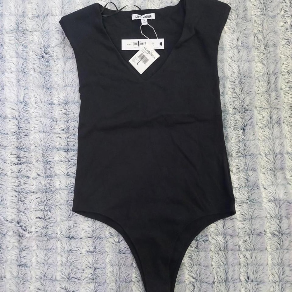 NWT Steve‎ Madden black sleeveless bodysuit Small